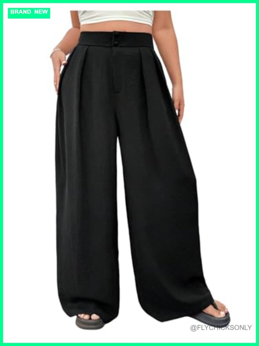 Women's Plus Size High Waisted Wide Leg Dressy Palazzo Pants